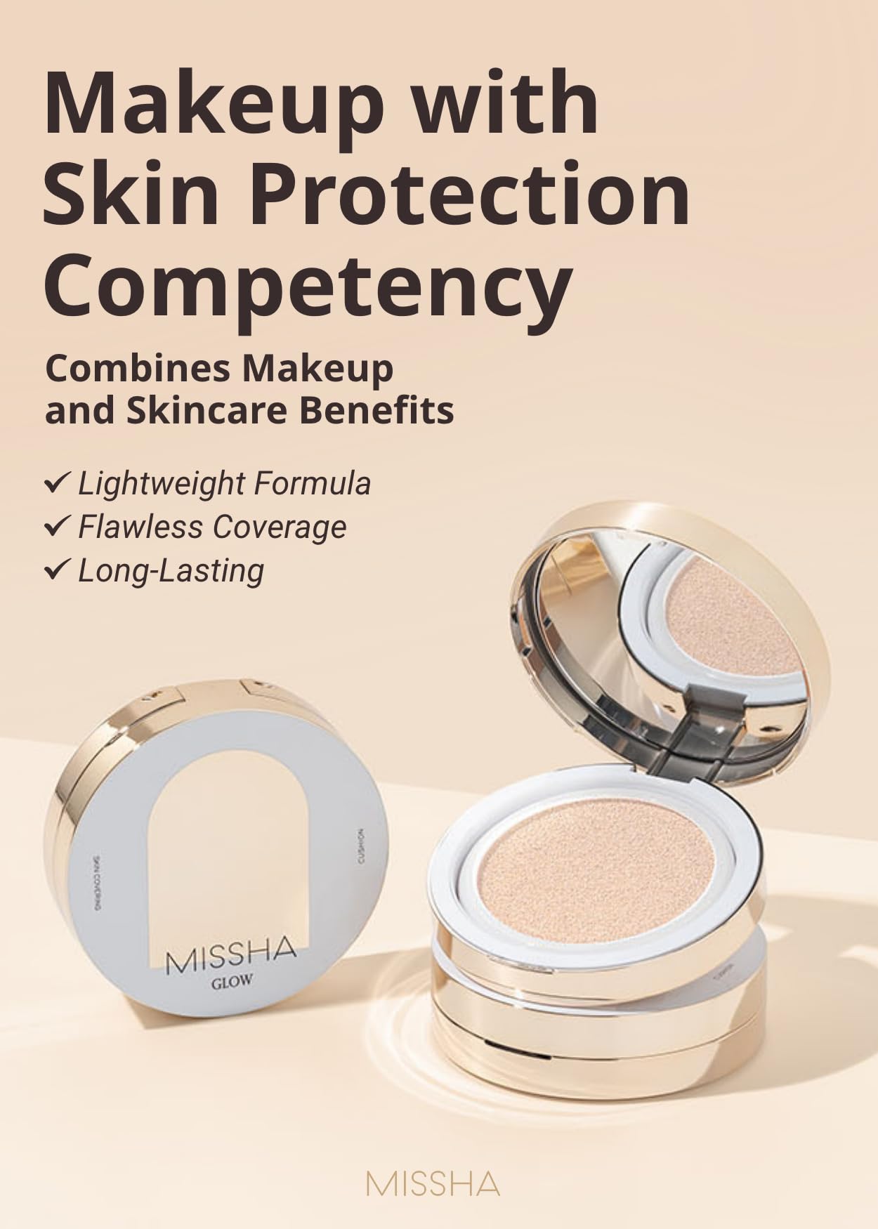 Amazon.com : MISSHA Glow Cushion No.13 Light Beige for Fair Skin