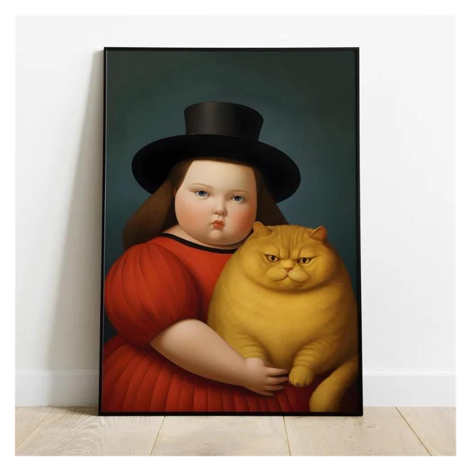Art mural chat amusant sans cadre impression sur toile de qualité supérieure