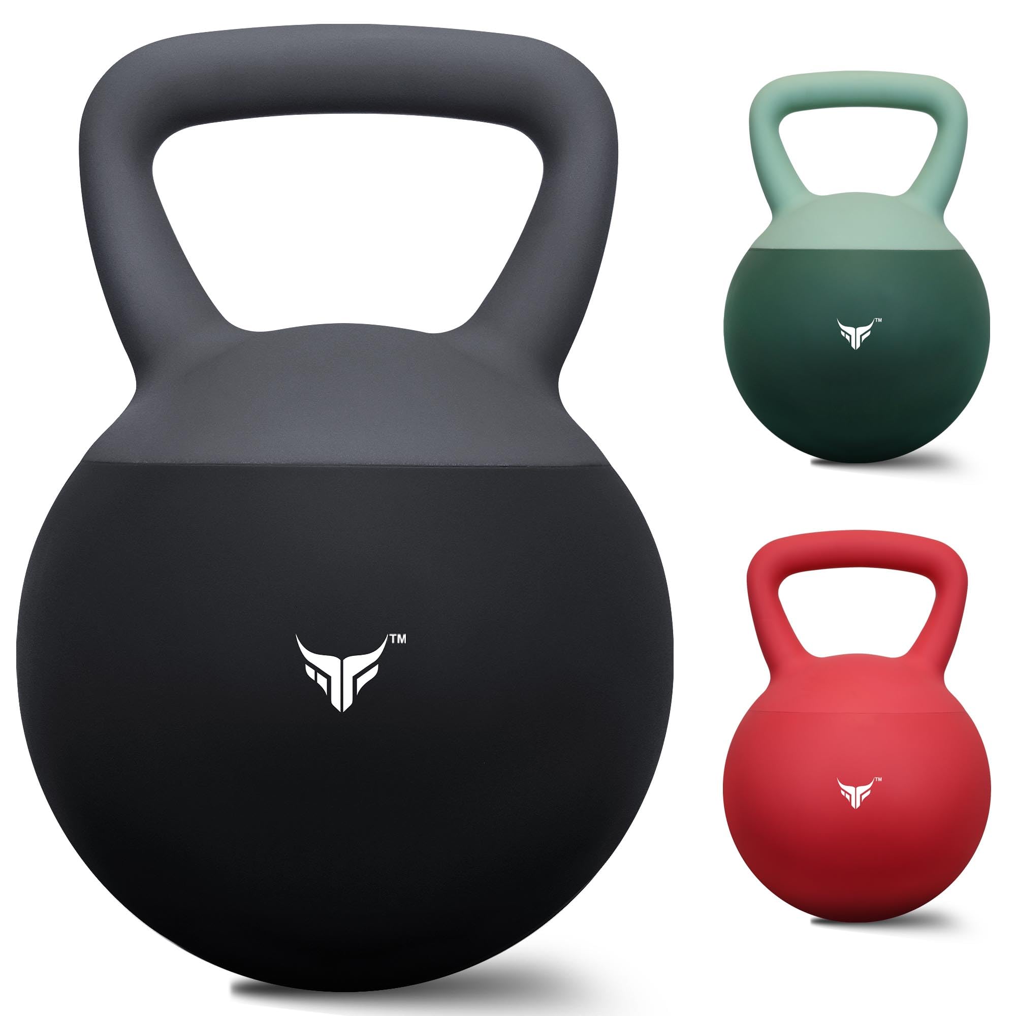 Kettlebell Regolabile con Riempimento di Acqua, Sabbia & Sabbia di Ferro – Kettlebell Ponderata Rivestita in PVC per Allenamento Forza, Brucia Grassi & Palestra Casa 1–30 KG