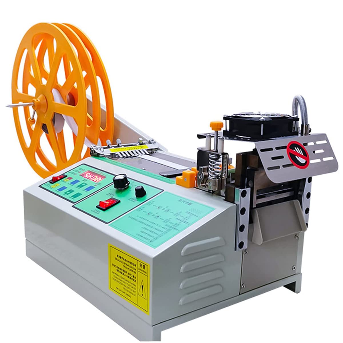 SBCGFY 440W Automatic Hot And Cold Tape Cutter Cloth Belt Cutting Machine 95Mm Weaving Belt Cutting Dispenser Magic Adhesive Tape Zipper