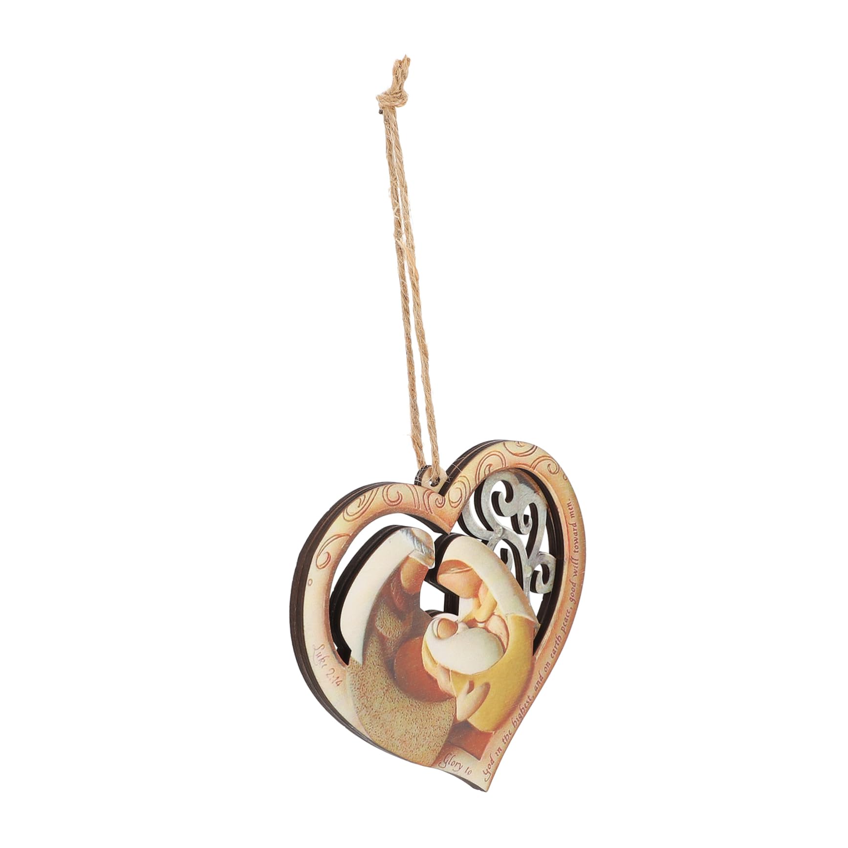 3 Pezzi Di Personaggi Familiari in Legno A Forma Di Cuore Decorazione Da Parete Da Appendere Alla Casa Stile Unico Premuroso