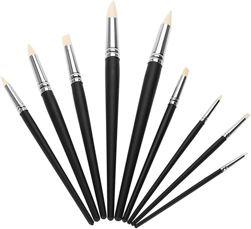 Miniatura 8 de Juego de herramientas de escultura de arcilla para escultura de arcilla, 9 Uds. Juego de herramientas de escultura de cabeza de goma, accesorios