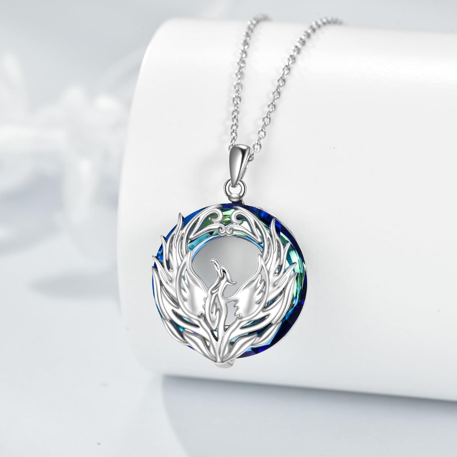 AXELUNA Phoenix Necklace Sterling Silver the Phoenix Bird Jewelry Gift for Women - Image 3