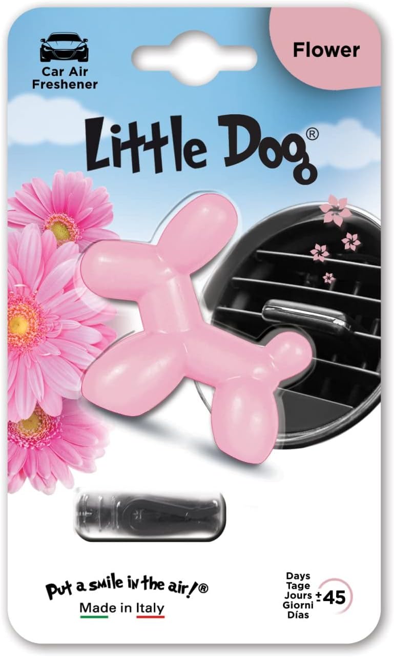 Little Dog Car Vent Clip Air Freshener - Flower