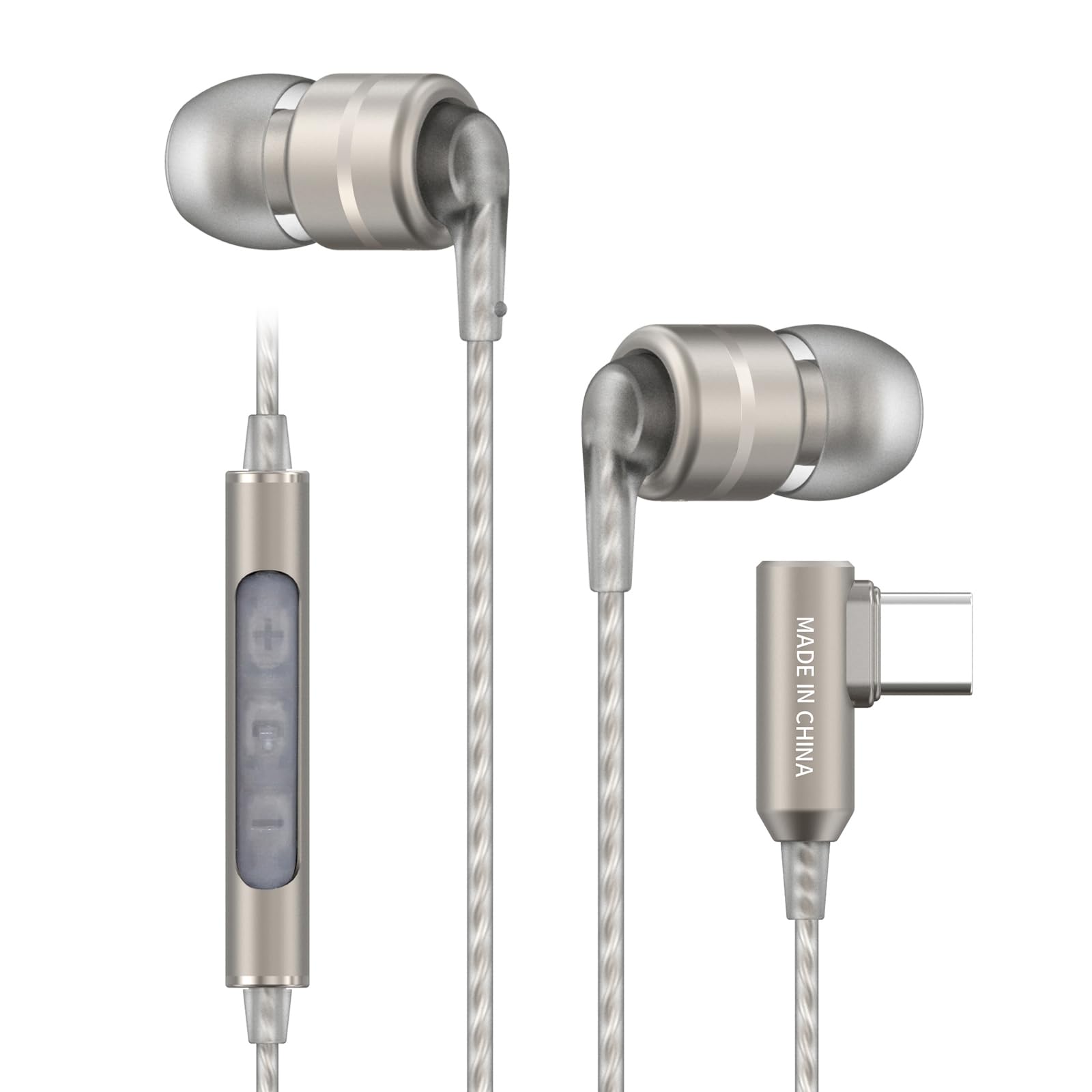 SoundMAGIC E80D Digital USB C Headphones - Type C Wired Earbuds with Microphone HiFi Stereo Earphones Powerful Bass Noise Isolating Compatible with