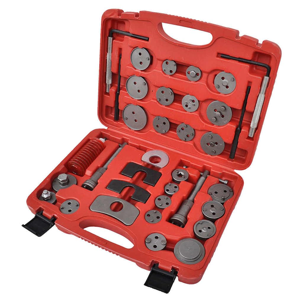 Juego de herramientas manuales de 35 piezas de acero con destornillador, martillo, alicates, trinquete y llave Allen para reparación de automóviles, mantenimiento, montaje en taller, garaje