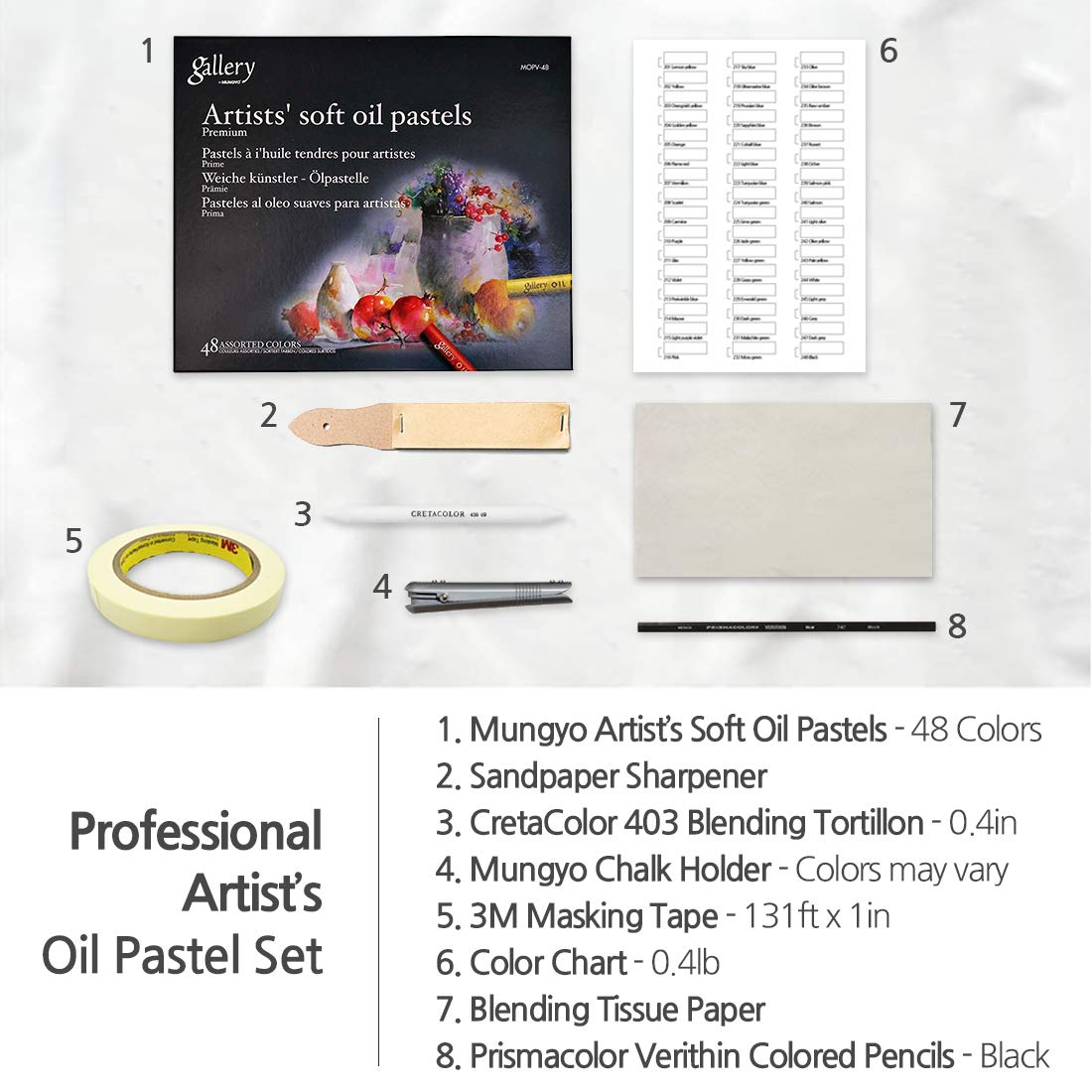 Buy Mungyo Gallery Soft Oil Pastels Set of 48 with drawing materials