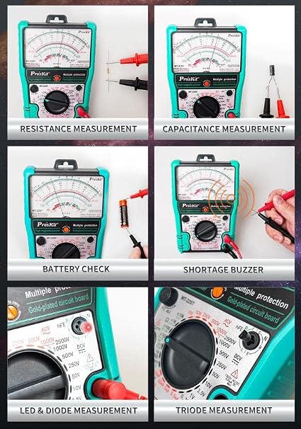 MT-2207-C Analog Multimeter - Protective Function, Quality Meter for Accurate Electrical Measurements