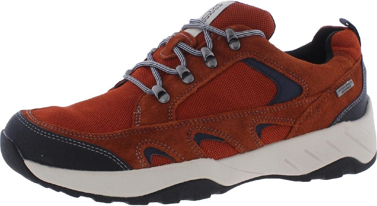 Rockport Men's XCS Spruce Peak Blucher Walking Shoe, Bombay Brown Suede/MESH, 10