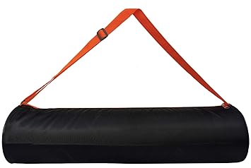 Panchtatava Yoga Mat Cover with Adjustable Shoulder Strap-Stylish Black Yoga Bag (1)