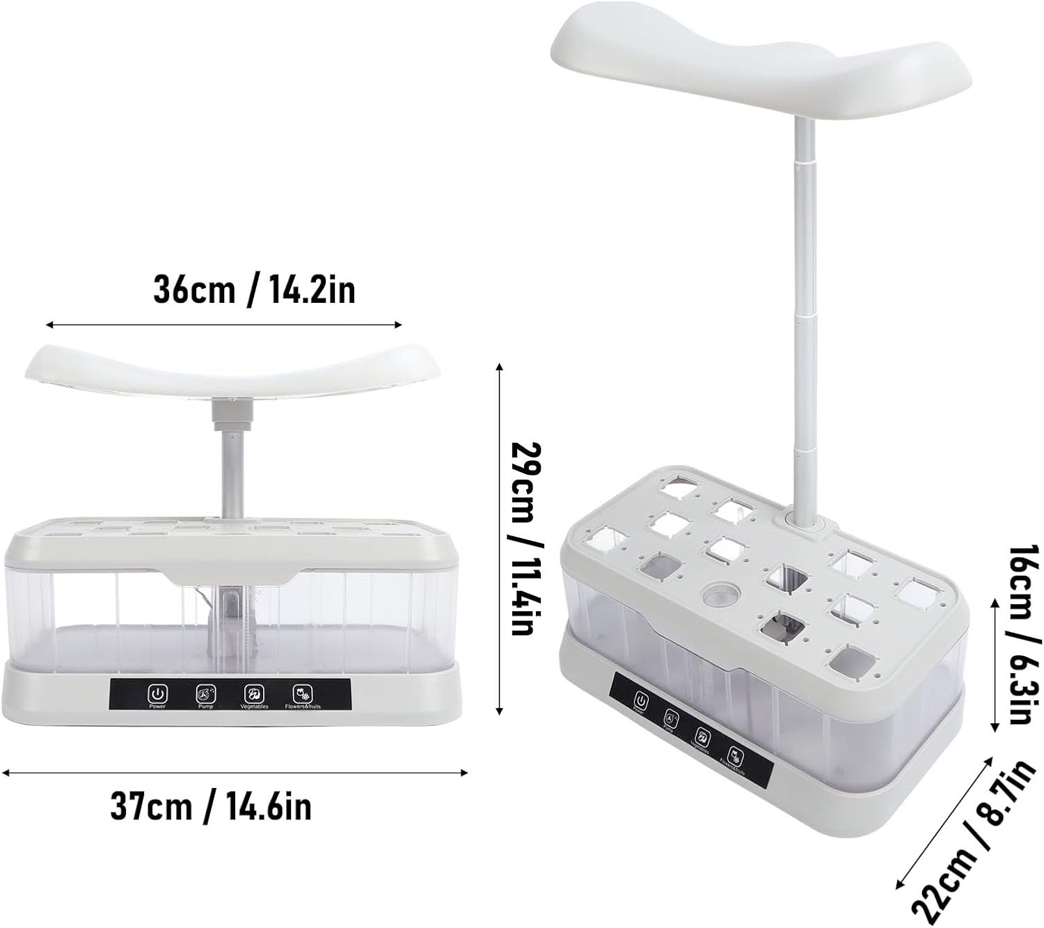Hydroponics Growing System Kit, 12 Pods Indoor Gardening System with LED Grow Light for Home Kitchen, Hydroponic Garden Planter Plants Germination Kit Herb Vegetable (Transparent)(Transparent)