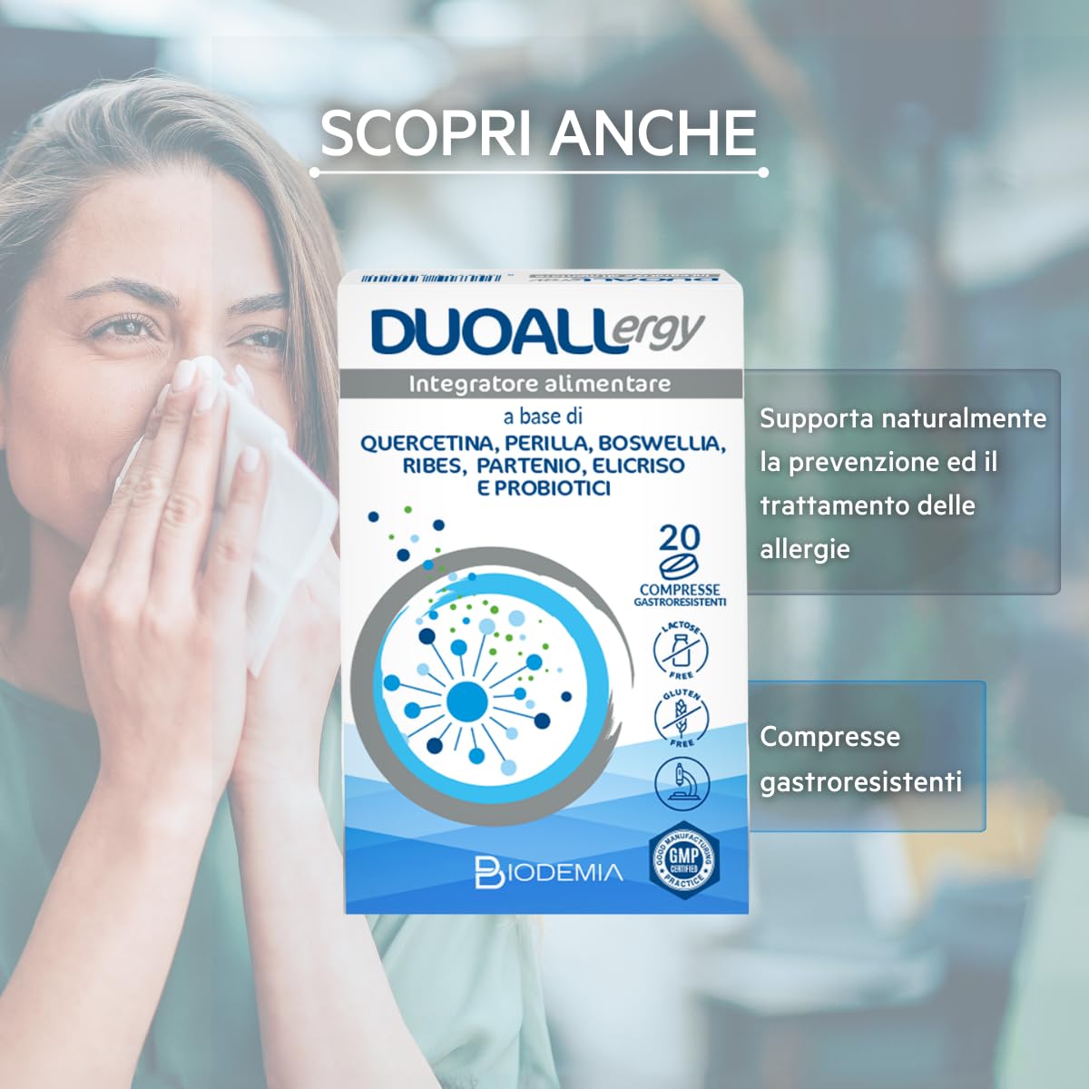 GPP | DUOALLERGY® GOCCE 3+, Integratore Alimentare Bambini 3+, Sambuco, Ribes Nero, Perilla, Elicriso, Boswellia, Quercetina, Supporta la Prevenzione e il Trattamento delle Allergie-Flacone 30ml