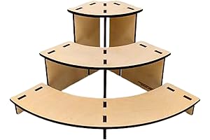 3-Tier Round Corner Birch Christmas Trees Display