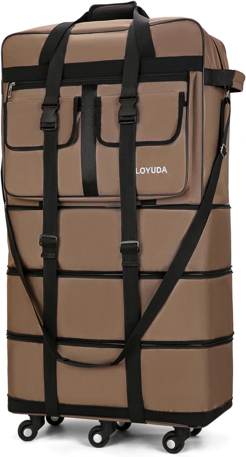 130L Expandable Luggage, 40 Inch Suitcase with Wheels, Collapsible Luggage with 