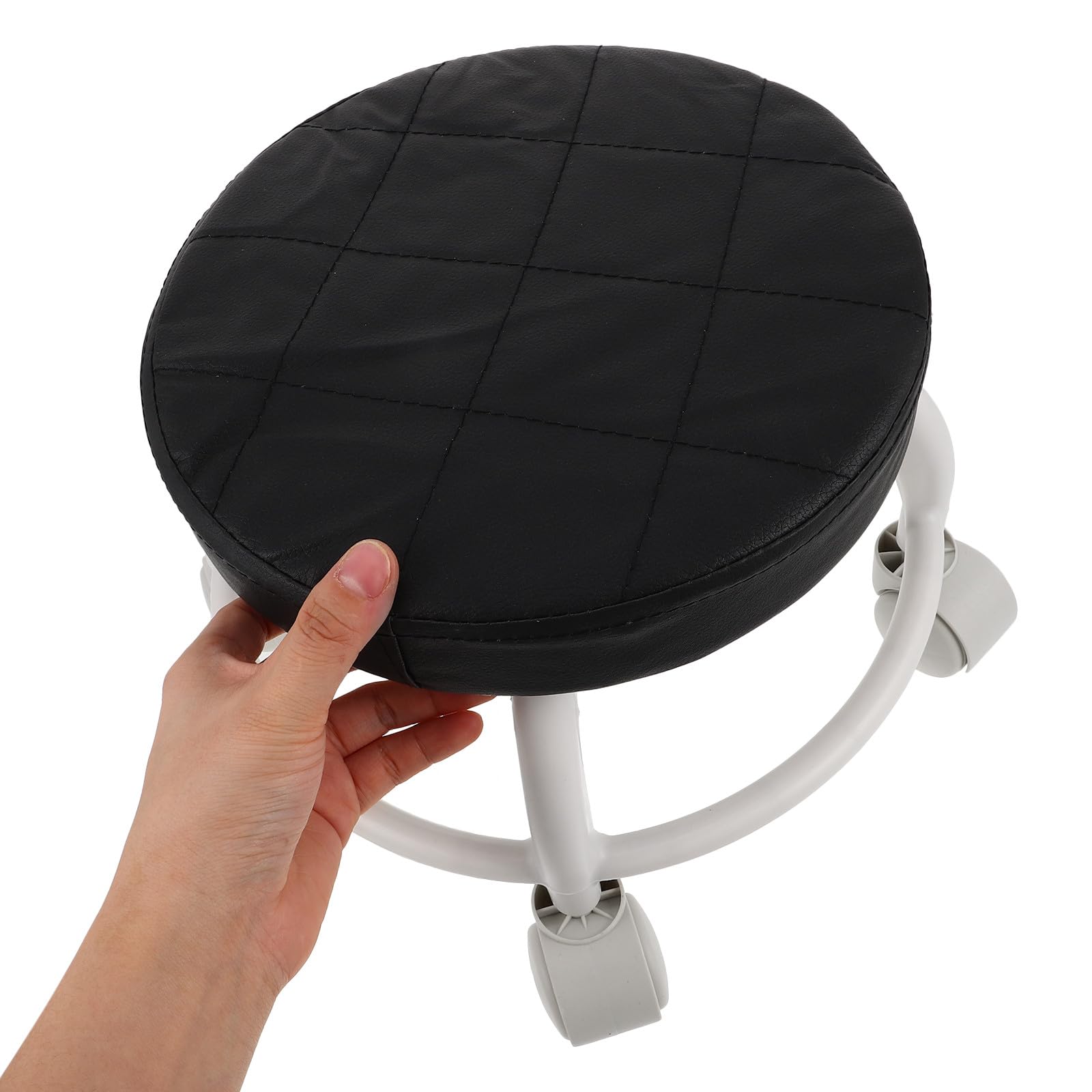 ibasenice Sgabello Ergonomico con Ruote per Pedicure e Saloni di Bellezza, Design Elegante in Pu e Plastica, Comodo e Versatile per Uso Professionale Colore Casuale