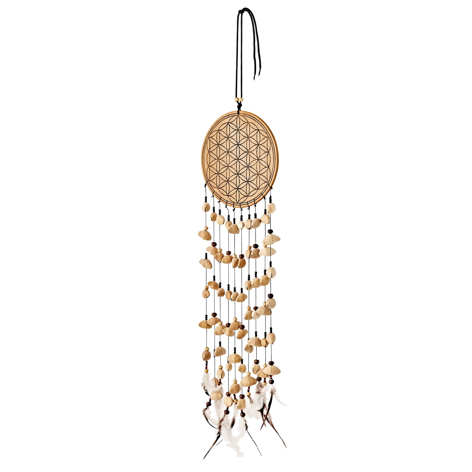 Sonic Energy Kenari Meditation Hand Chime – klankspel van notenschalen – met houten handvat – voor therapie en percussie (SKMHC