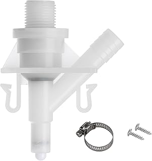 Halotronics RV Water Valve Replacement Kit for Pedal-Flush Toilets - Compatible with Sealand Dometic 300, 301 310, 311, 320, 321 - Hardware Included
