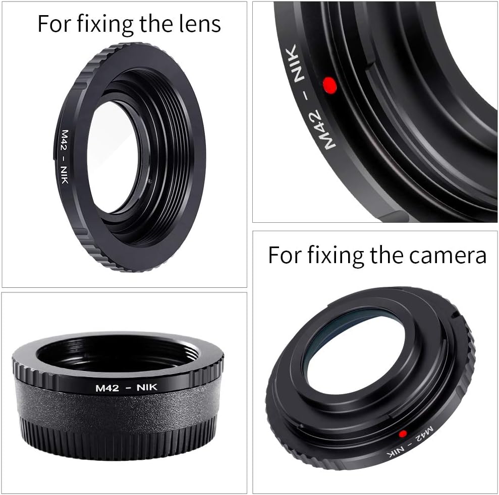 K&F Concept Lens Mount Adapter for M42 Lens Compatible with Nikon Camera Body