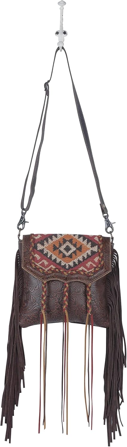 Myra Bag Aztec Motif Leather & Hairon Bag S-3807 - Image 5