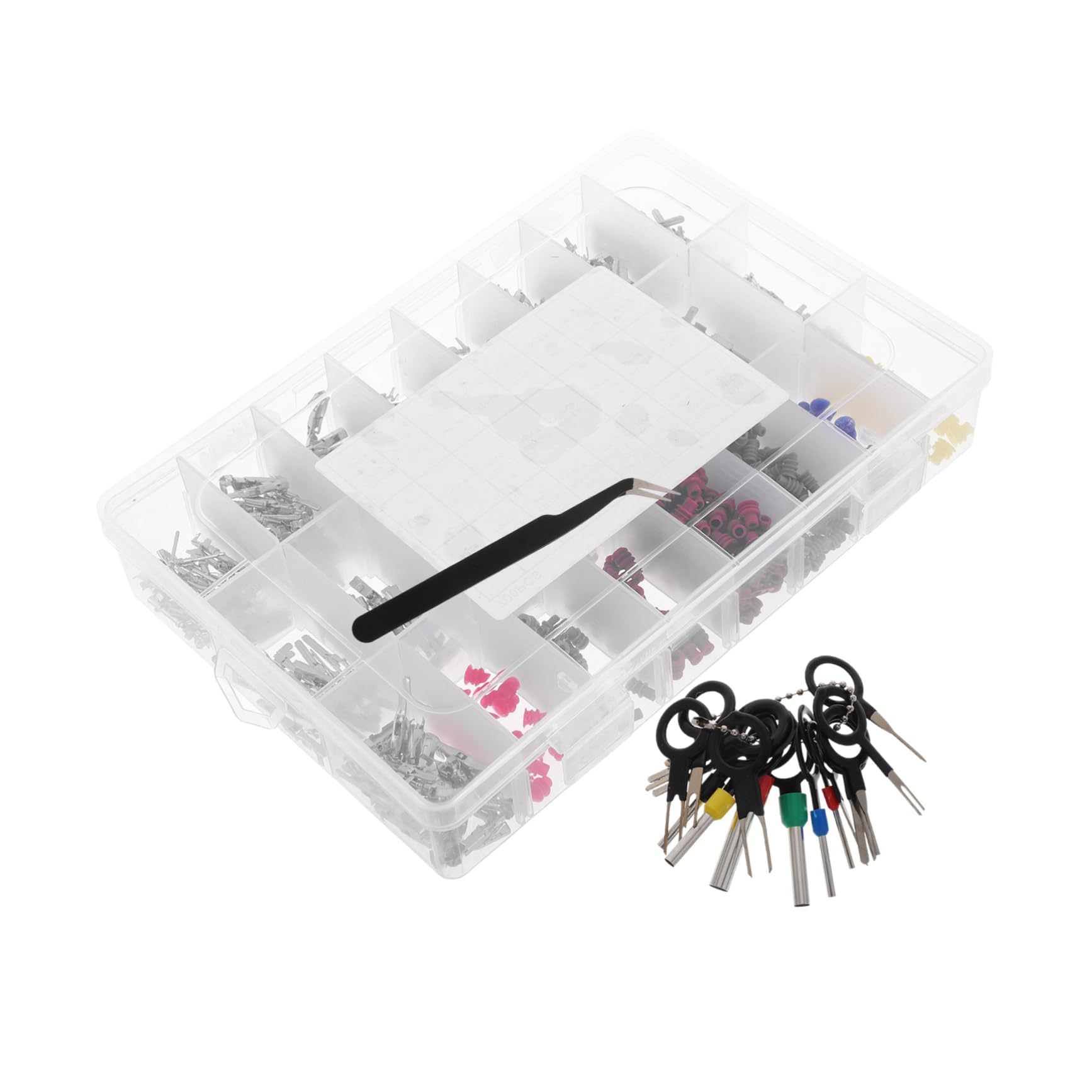 POPETPOP Ensemble de 700 Pièces de Connecteurs Automobiles à Sertir en Alliage et Plastique, Kit D'outils pour Terminal Connexion Facile pour Réparations et Modifications de Voiture