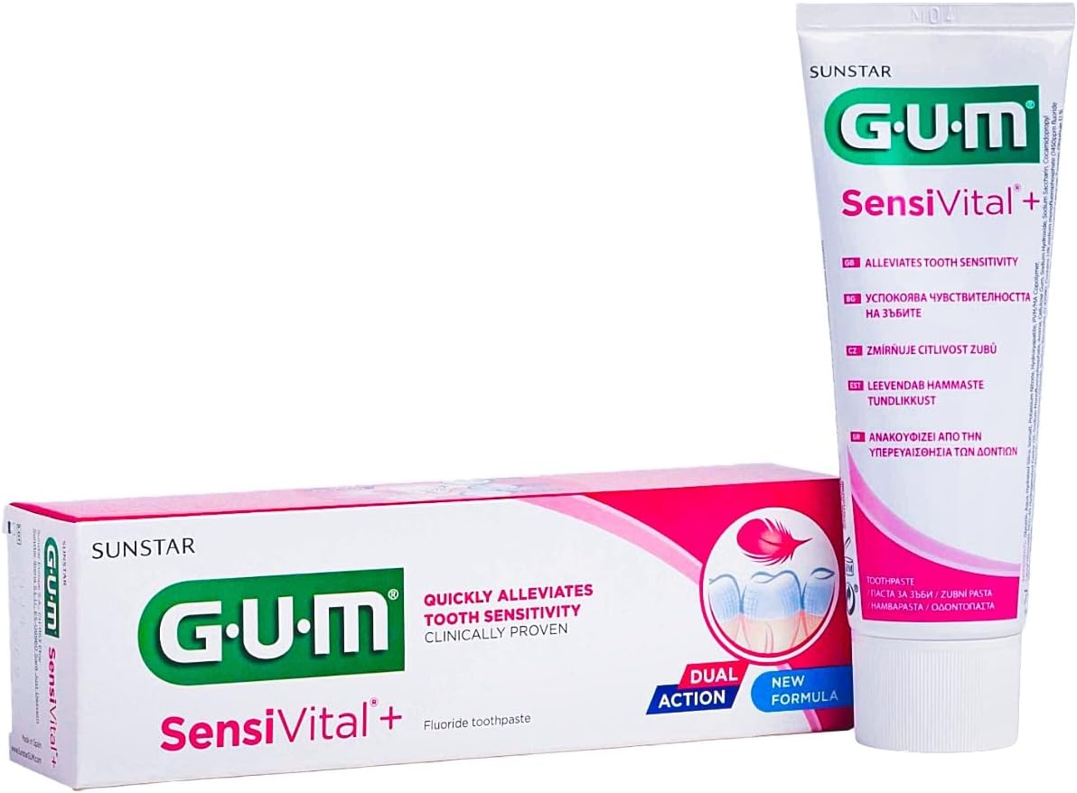Sensi Vital+ Dual Action Toothpaste with Fluoride 75 ml (2.5 Fl Oz) 1 unit - Made in Italy [italian import].