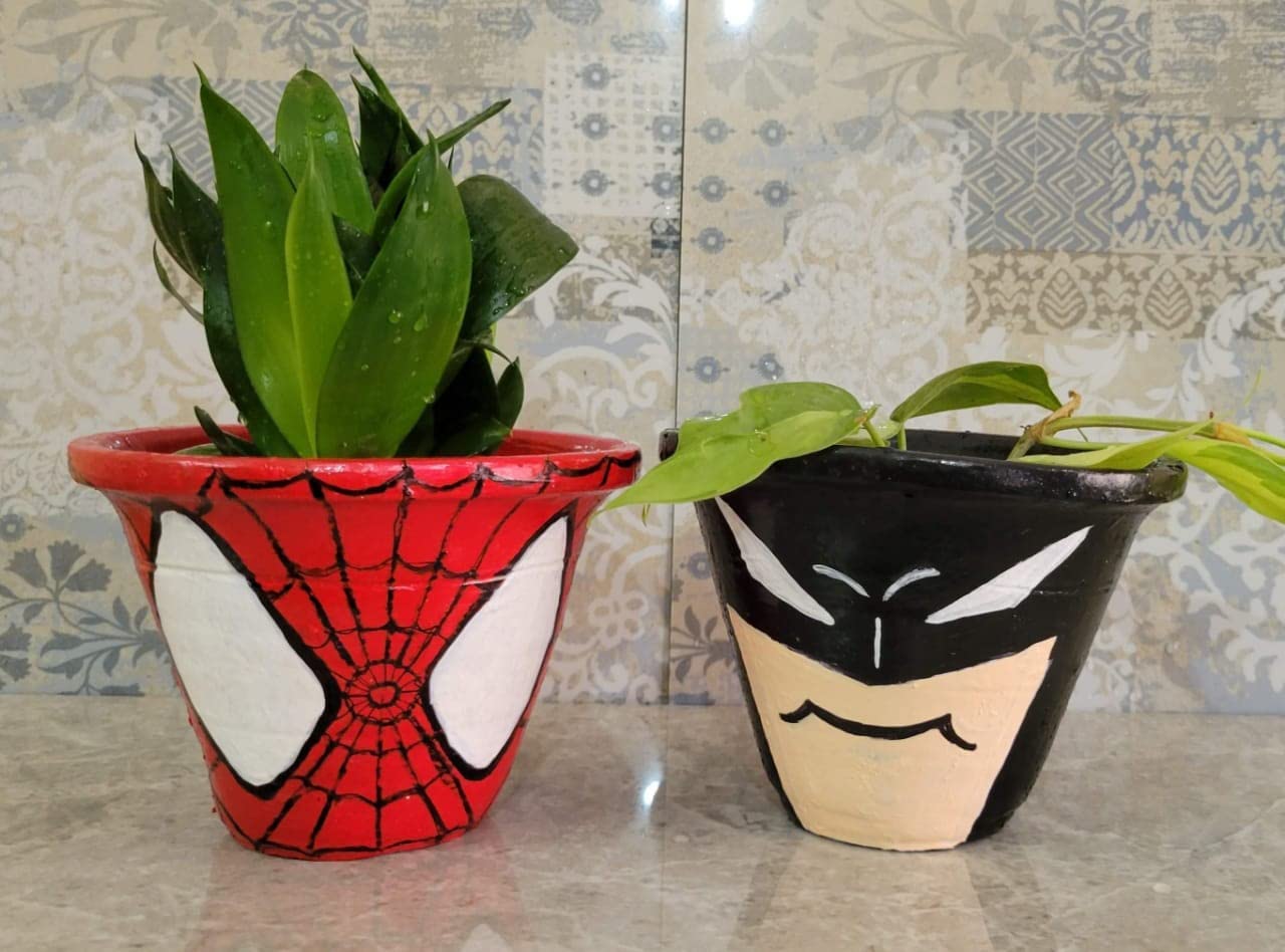 See full amazon price history chart for Hand painted Terracotta Designer and Decorative Planter Pots by Greens N Hues,Super Hero Designer Planters, Planters for Indoor Outdoor Home Decor, Garden Decor, Office Decor, Balcony Planters, kitchen, living room, bed room planters, House warming g Hand painted Terracotta Designer and Decorative Planter Pots by Greens N Hues,Super Hero Designer Planters, Planters for Indoor Outdoor Home Decor, Garden Decor, Office Decor, Balcony Planters, kitchen, living room, bed room planters, House warming g (B0B9P2G648) Amazon Price History, Amazon Price Tracker