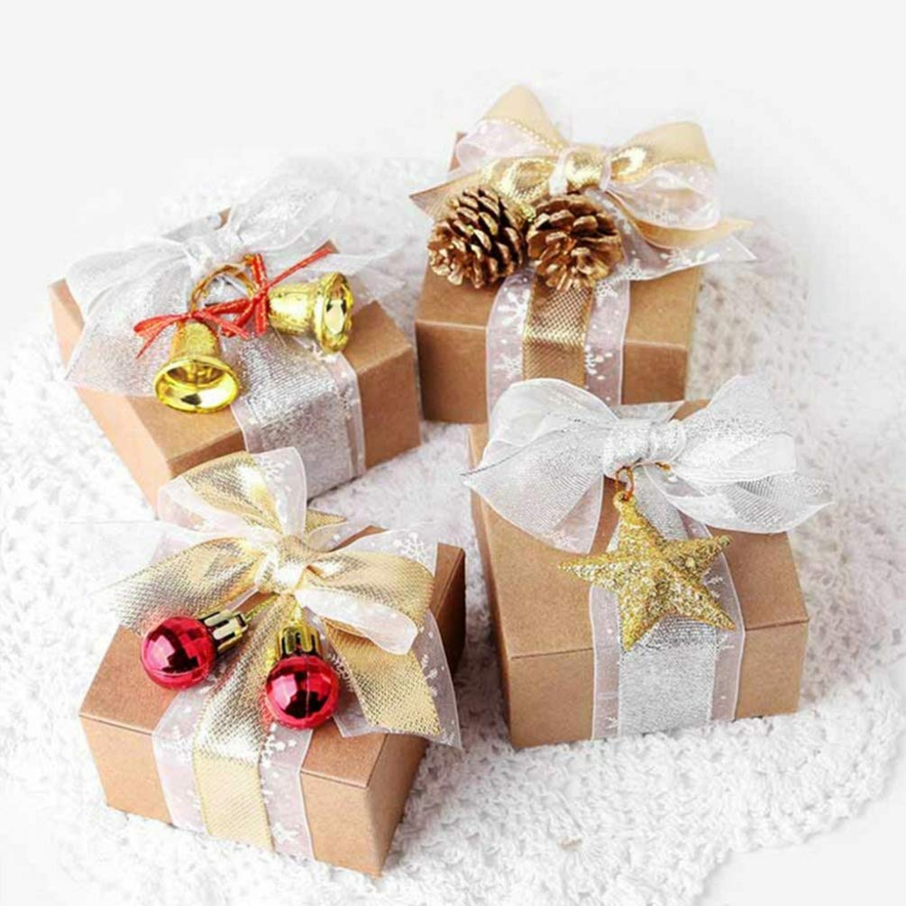 Toddmomy 30pezzi Mini Stelle Decorative per Albero di Natale Ornamenti Natalizi Creativi Ciondoli Forma di Stella per Decorazioni Festive