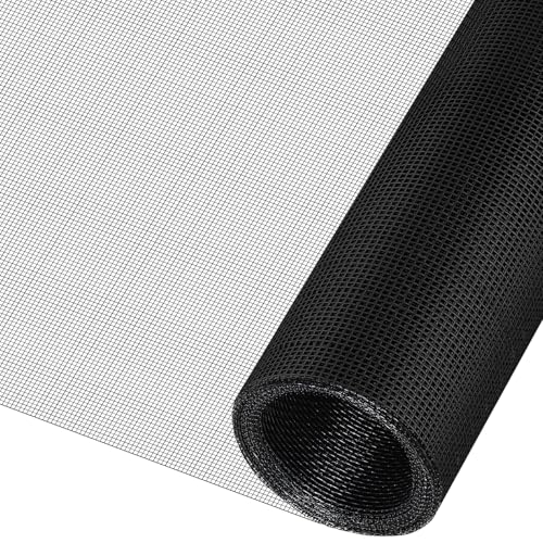 Annhao 250x120cm Moustiqueres Fenêtre, Résistant aux UV Anti Insecte Moustiquaire pour Fenêtre, DIY Rouleau Moustiquaire Fenetre Enroulable, Toile Moustiquaire Porte, Tissu moustiquaire au mètre(Noir)