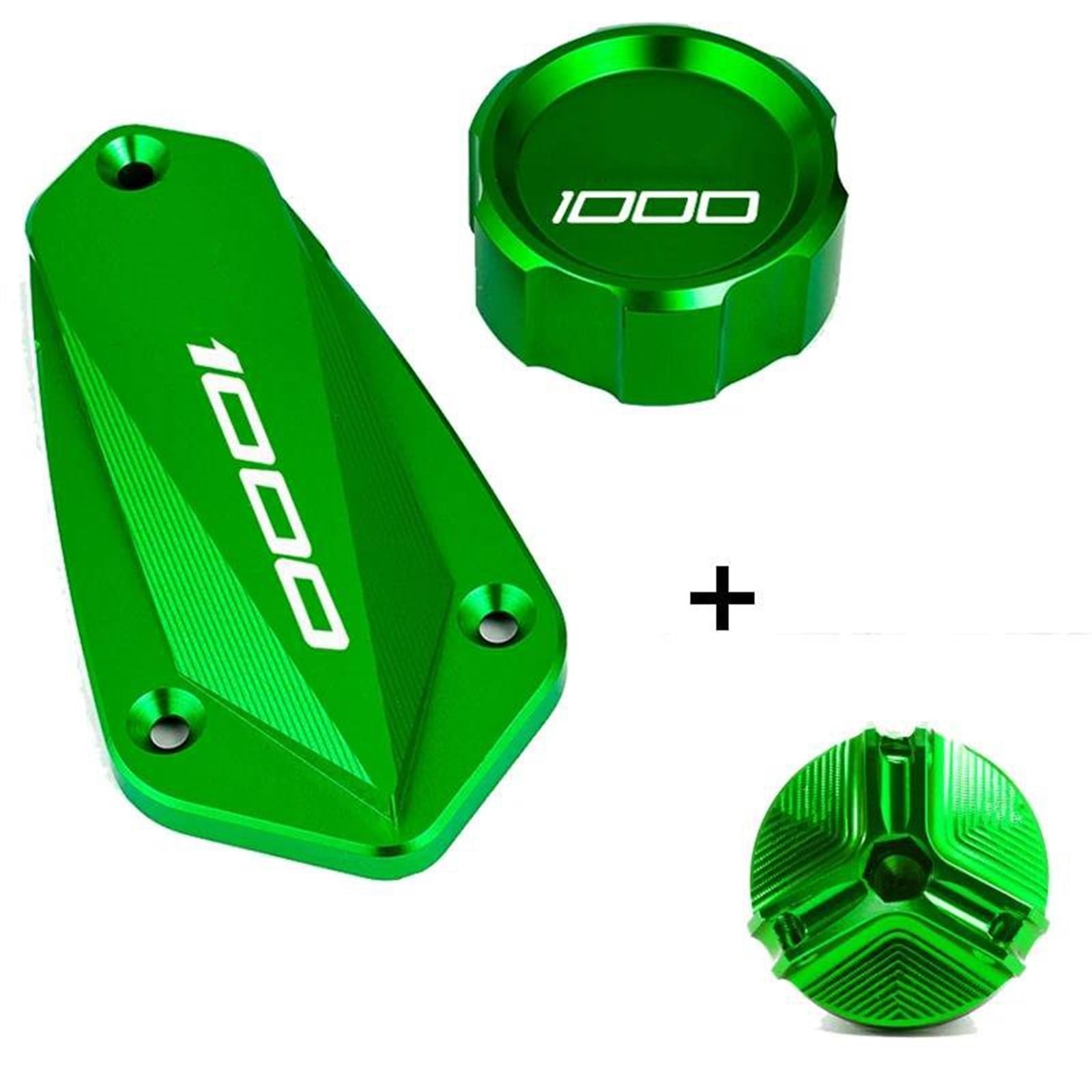 Tapas de líquido frenos delantero y trasero motocicleta tapas llenado aceite, accesorios protección para KAWASAKI Z1000R Z1000 moto | A set of Black
