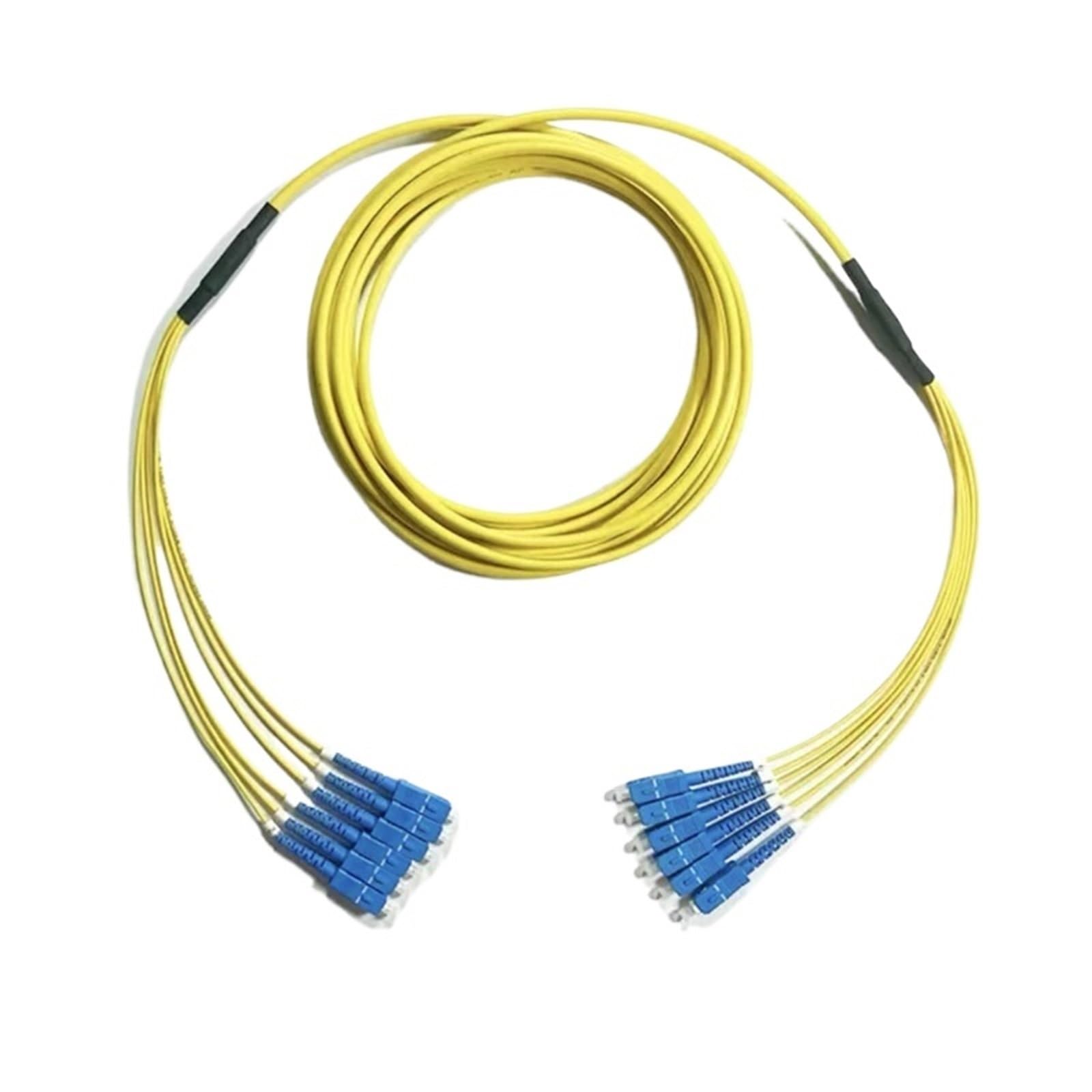 Cordon de raccordement de fibres 6 noyaux LC-LC 1 m-50 m monomode 20m10m5m30m3m cavalier groupé SC FC ST E2000 SM câble de raccordement de fibres optiques 6C(50m SC-SC)
