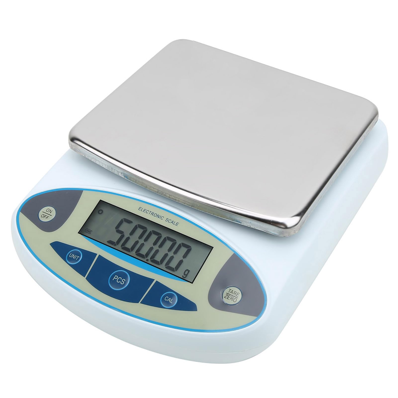 Walfront Balanza Digital de Laboratorio, Balanza de Precisión 5000 G 0,01 G for Pesaje en Laboratorio (Enchufe de la UE)