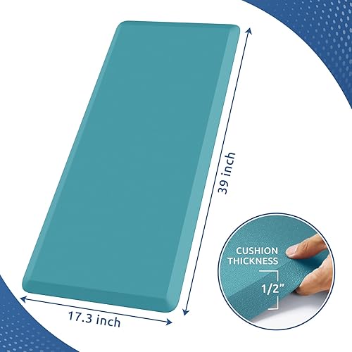 Miniatura 51 de KitchenClouds - Tapete antifatiga acolchado para cocina, impermeable, antideslizante, cómodo, para escritorio de pie, fregadero y oficina, 17.3 x 39