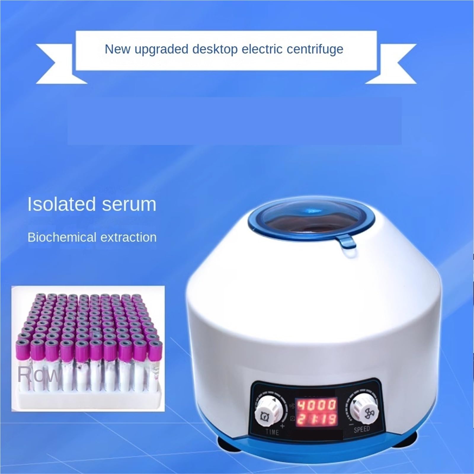 Centrífuga de sobremesa de laboratorio, Función de sincronización, centrífuga eléctrica, separador de suero, 4000r/min, máquina centrífuga de escritorio for práctica médica de laboratorio