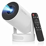Mini Portable Projector with WiFi and Bluetooth, 4k 1080P Video Projector Support 5w Sound Base Speaker, 200 ANSI, 210° Rotation, Auto Vertical Keystone for Home Bedroom Outdoor, HY300 Ultra