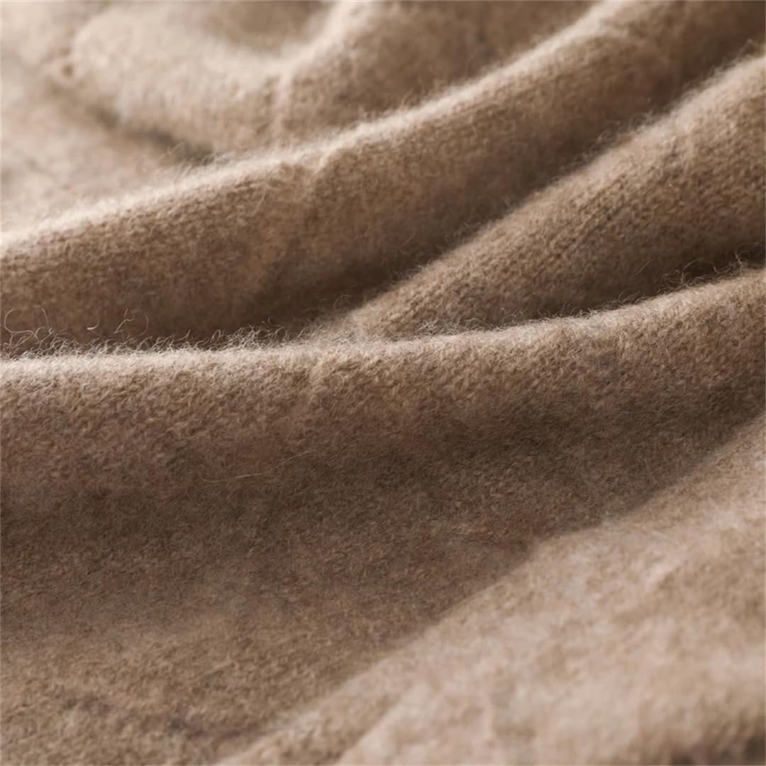 Sciarpa lavorata a maglia in cashmere da donna, per primavera, autunno e inverno, morbida e calda sciarpa lavorata a maglia