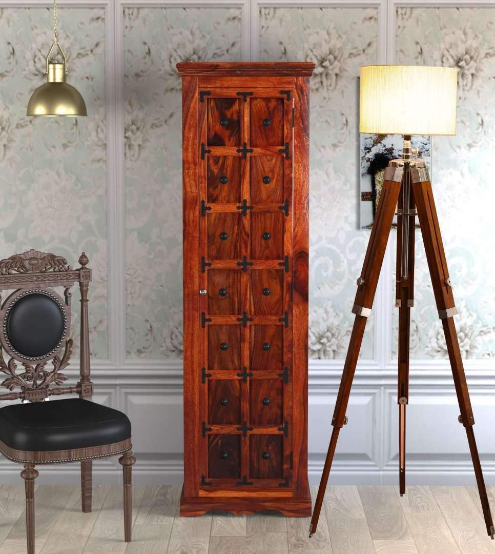 Max Engineering Enterprises Wooden Tripod Floor lamp Stand with Shade and Bulb