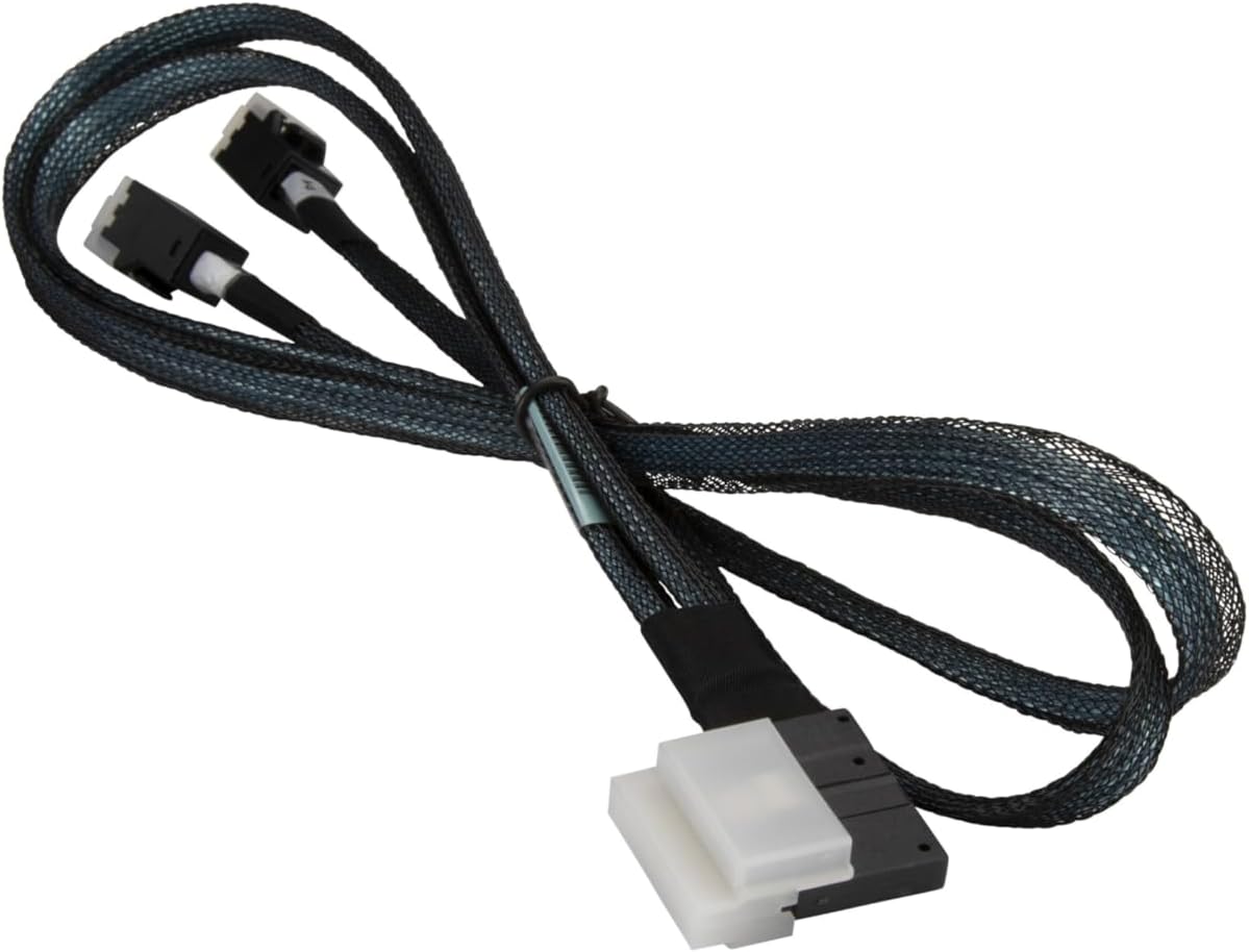 Supermicro Slimline SAS x8 (LE) to 2x MiniSAS HD 70cm Cable - 2.30 ft Mini-SAS HD/SAS