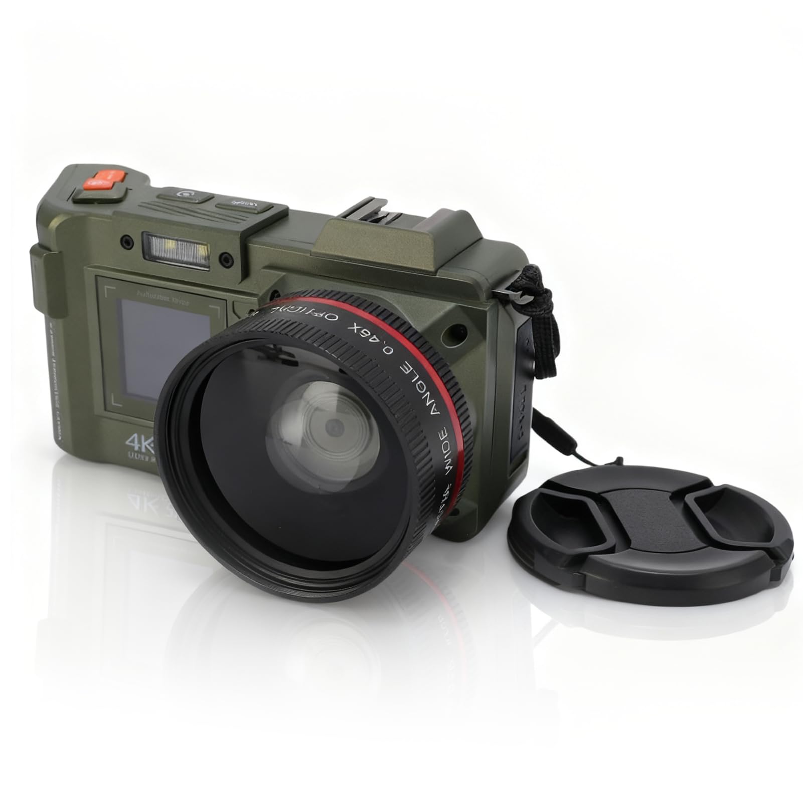 Gugxiom FHD 4K 70MP Digital Camera with Dual Screens, Autococus F1.8 DSLR Camera with WiFi Instant Instant 50x Digital Zoom, Fill Light (Green)