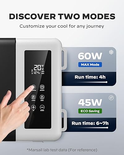 Miniatura 3 de Marsail Refrigerador portátil de 12 V para automóvil, 25 cuartos de galón, de -4 F a 68 F, enfriador de compresor para camping, viajes, camión, casa