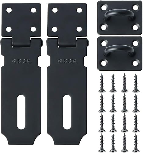 Miniatura 70 de Alise 2 cerraduras de puerta, cierre de seguridad de acero inoxidable SUS 304 de 5 pulgadas, con tornillo de fijación para puertas externas