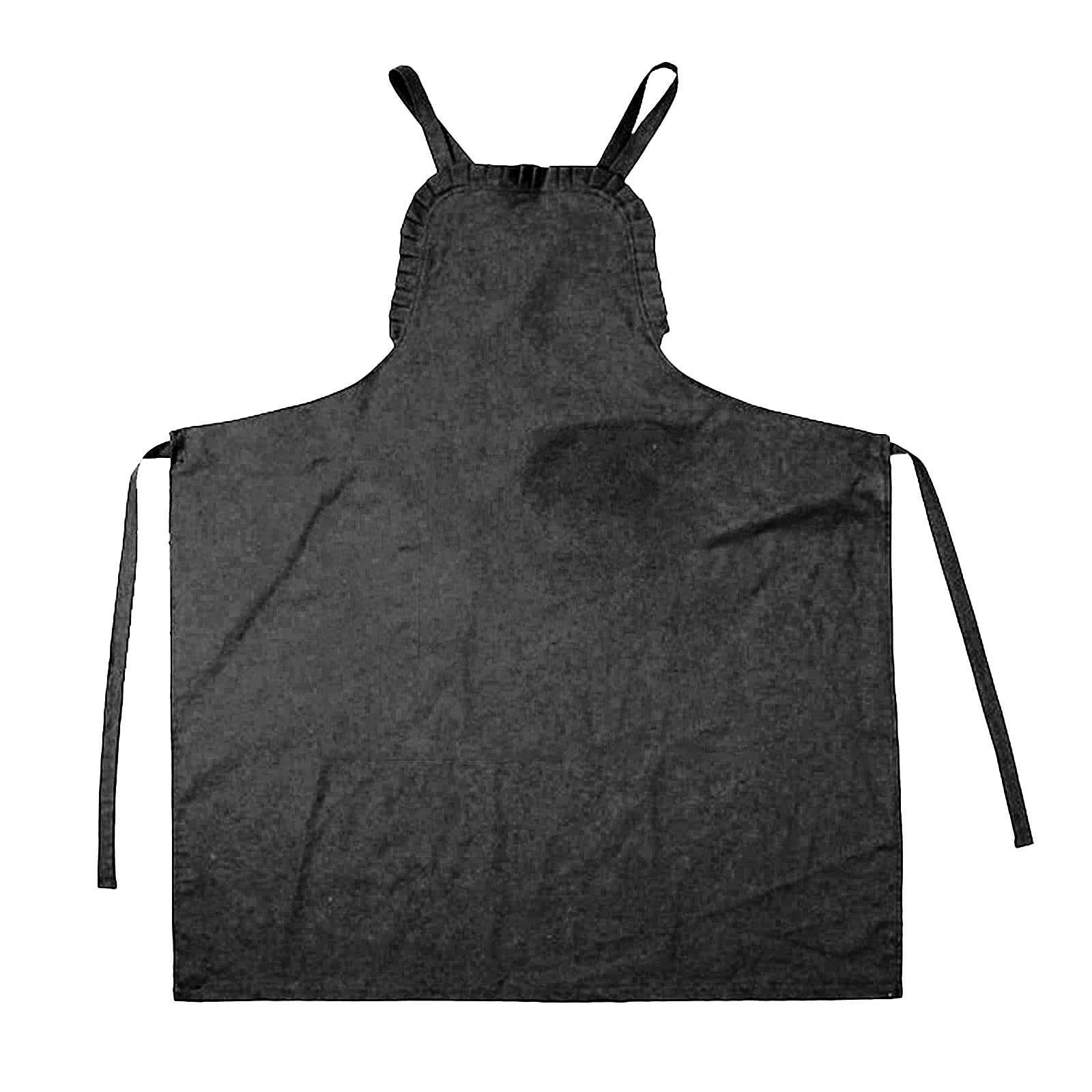 Jazuaiao Breathable Chefs Apron with Hand Towels Lace Trim Kitchen Apron for Comfort Cooking Baking Household Work Essential Breathable Fabric