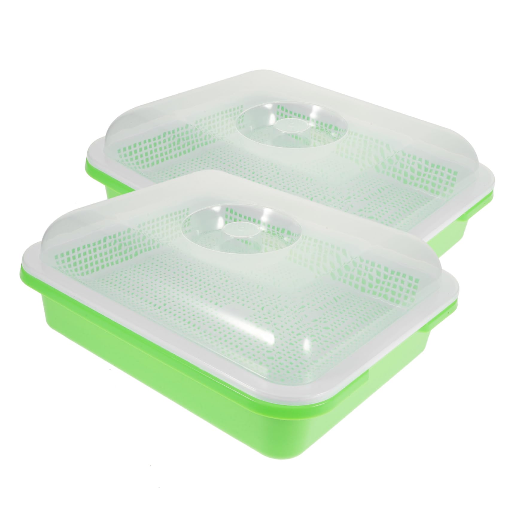 Bandeja de Cultivo para Brotes Tapa, 2 Juegos, Plástico Verde