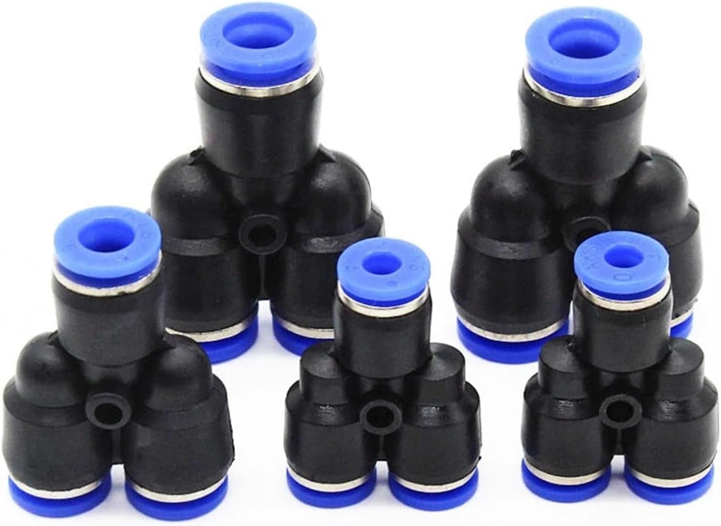 Pipe Fittings Plastic Pneumatic Connector Fitting Connecting PY PW Connect 4 6mm 8mm 10mm 12mm Y Shape 1Pcs(PW 12-10)