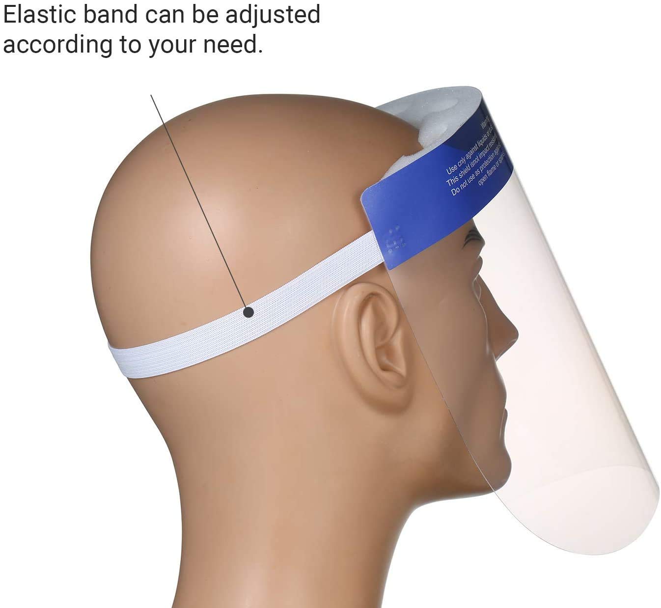 2 Pack, All-Round Protection Cap with Clear Wide Visor Spitting Anti-Fog Lens, Lightweight Transparent Shield with Adjustable Elastic Band for Men Women