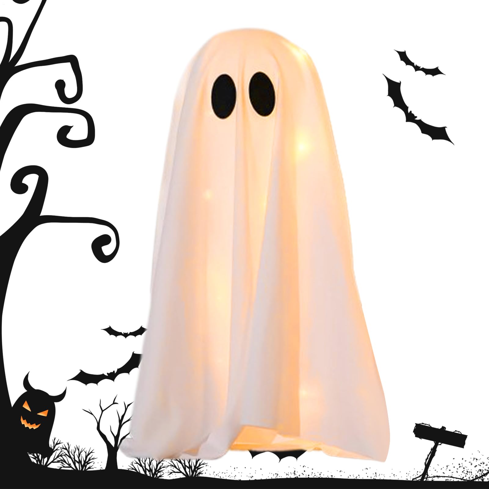 Décorations fantômes d'Halloween et figurine effrayante pour fête intérieure
