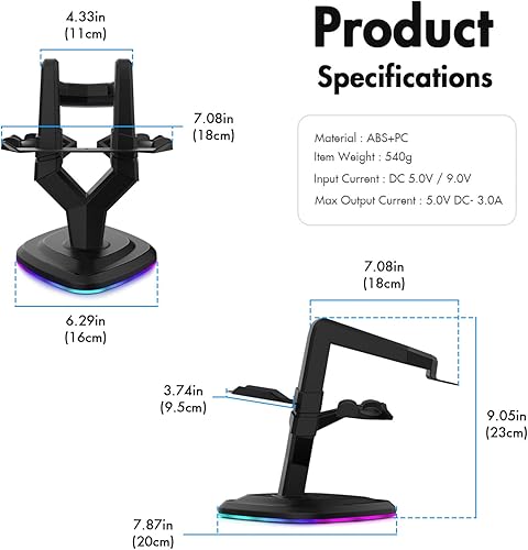 Miniatura 2 de AMVR VR Headset Charging Dock, Floating Display Stand for Oculus Quest 2, Meta Quest Pro, Quest Series, Pico 4 and Touch Controllers, Stable Station