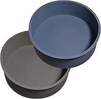Vista 8 de Moldes redondos de silicona para tartas, juego de 2, molde antiadherente para hornear (juego de 6 pulgadas)