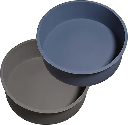 Miniatura 8 de Moldes redondos de silicona para tartas, juego de 2, molde antiadherente para hornear (juego de 6 pulgadas)