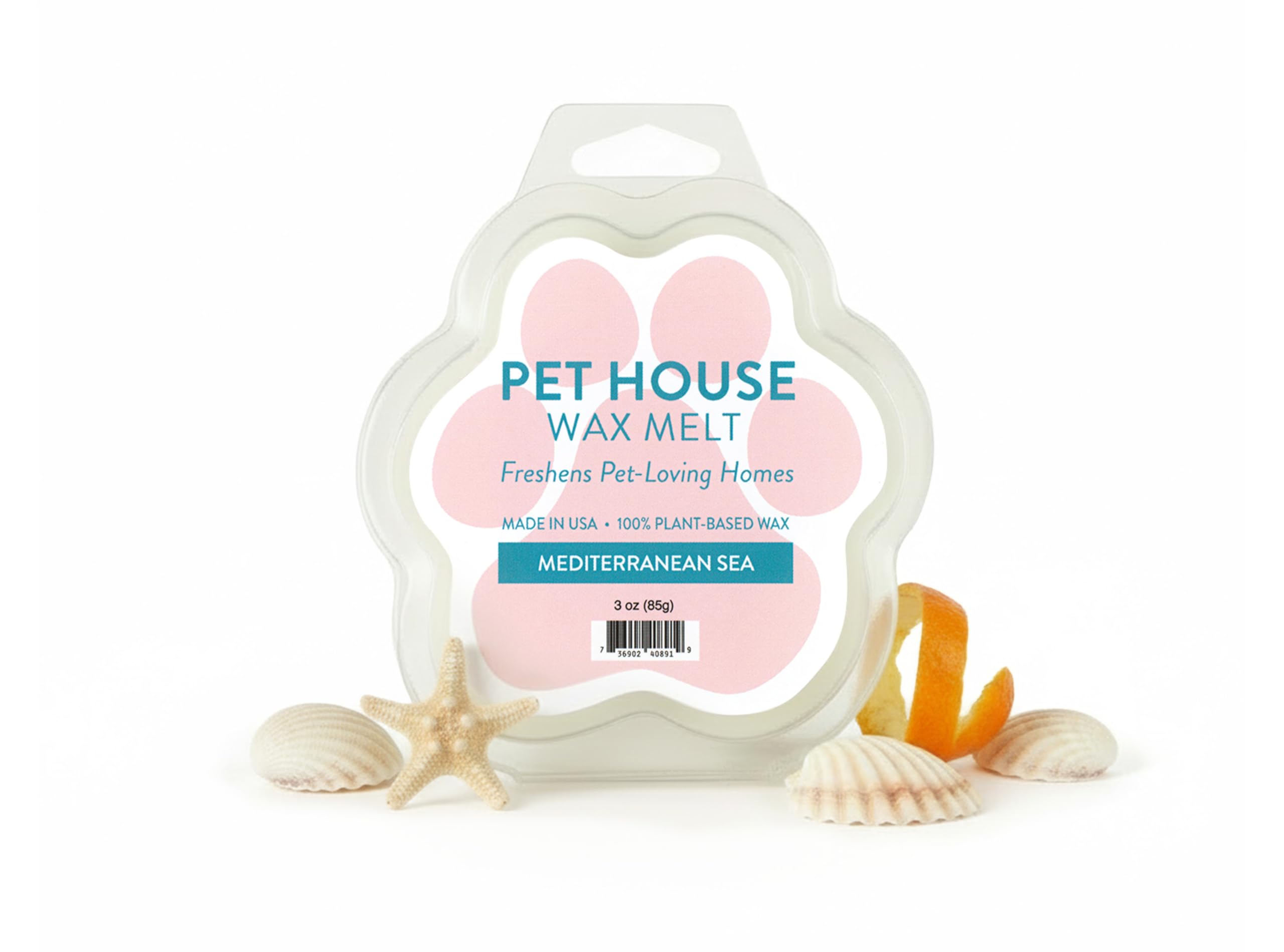 Mediterranean Sea Summer Wax Melts Plant-Based Wax, 2 Pack Pet House