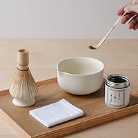 Vista 6 de WENSHUO Matcha Kit - Premium Matcha Whisk Set with Traditional Bamboo Tools, Ideal Matcha Tea Set for Home (Crème)